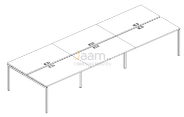 Мебель для персонала Рабочая станция на металлокаркасе DUE Б2 177-3 БП