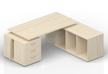 Кабинет руководителя Стол на 2-х опорных тумбах правый NR180T3TSD