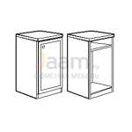 Мебель для гостиниц Офисная тумба под холодильник правая R6212