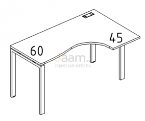 Мебель для персонала Стол эргономичный правый "Классика" на металлокаркасе UNO Б1 034 БП
