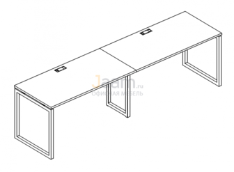 Мебель для персонала Рабочая станция на металлокаркасе QUATTRO Б4 015-2 БП