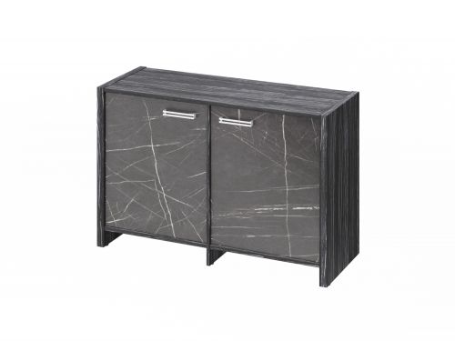 Тумба для документов Festus FI-12-02.G 1222x460x806 (Древесина Графит/Камень Пьетра Гриджиа черный)