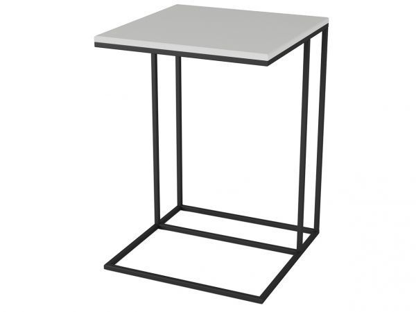 Стол журнальный Хайгрет ХТ 500x500x700 (Белый/Черный)