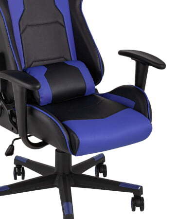 Кресло игровое TopChairs Diablo синее (Геймерское кресло Diablo синий)