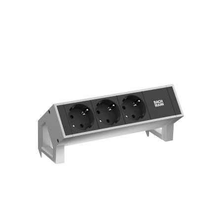 DESK II 3x220V блок розеточ (БЕЛЫЙ)