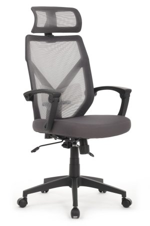 Офисное кресло Oliver RCH W-203AC Черный пластик | Серый (Серый | Черный)