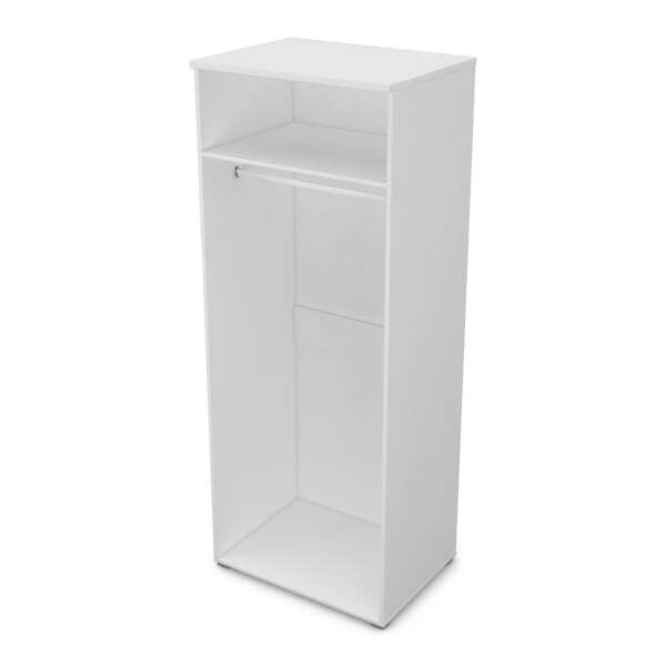 9Ш.011 Шкаф для одежды глубокий (800x600x2045) (Белый премиум)