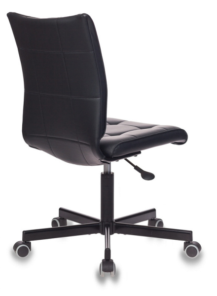 Кресло CH-330M черный Leather Black эко.кожа крестов. металл черный