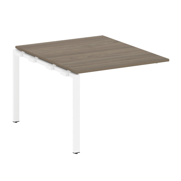 Проходной наборный элемент переговорного стола Metal System Style БП.ППРГ-1 1000x1235x750 (Вяз/Белый металл)