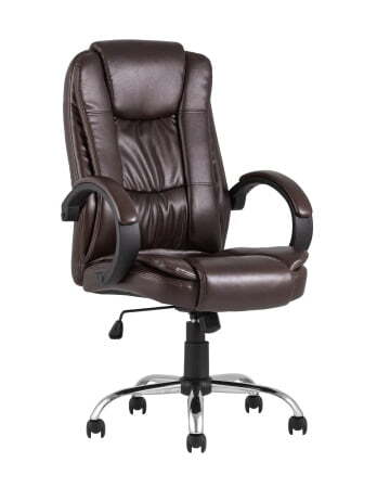Кресло руководителя TopChairs Atlant коричневое (Компьютерное кресло Atlant коричневый)