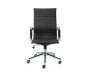 Кресло офисное / Техно / хром / черная экокожа