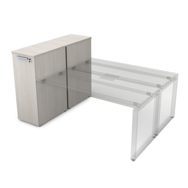 9ТП.012.4 Тумба с выкатной секцией (1635x450x1150) (Ivory)