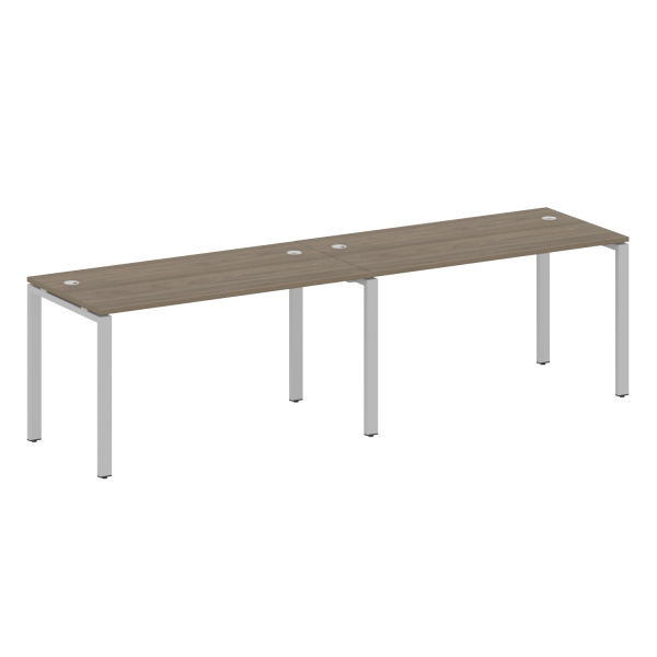 Рабочая станция на 2 раб.места Metal System Style БП.СМ-2.3 2800x720x750 (Вяз/Серый металл)