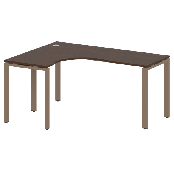 Стол криволинейный левый Metal System Style БП.СА-4 Л 1600x1200x750 (Венге Цаво/Мокко металл)