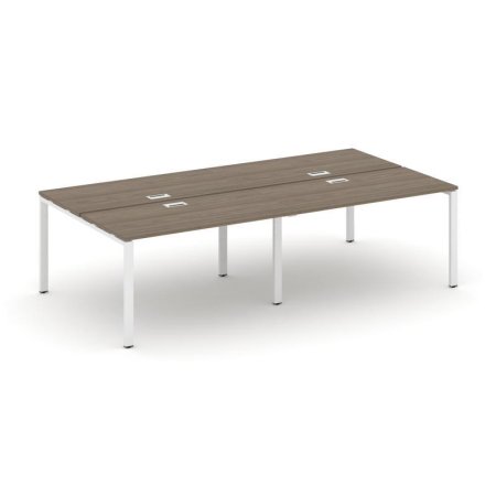 Рабочая станция 2-х сторонняя SN-6P.DRS-044 (3160х1432х750) (Вяз Благородный/Металл Белый)