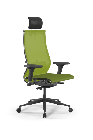 Кресло для руководителя Метта SynchroSit 10 B2-107D - T /Km00/Nb00/D02P/H3mL-2D(M23.B11.G19.W02) (Лайм)