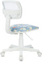 Кресло детское CH-W299 белый TW-15 сиденье мультиколор овечки сетка/ткань крестов. пластик пластик б