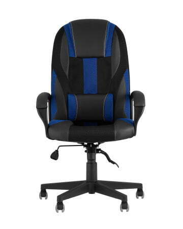Кресло игровое TopChairs ST-CYBER 9 черный/синий (Геймерское кресло ST-CYBER 9 синий)