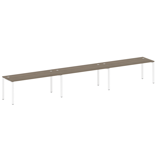 Рабочая станция на 3 раб. места Metal System Style БП.СМ-3.5 5400x720x750 (Вяз/Белый металл)