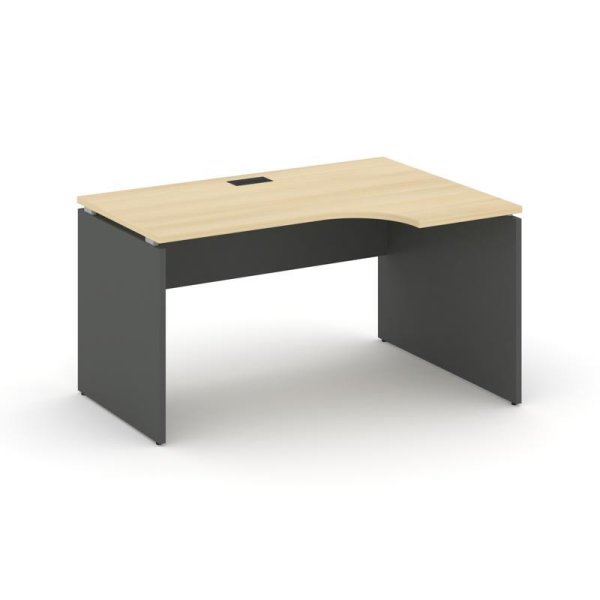 Стол рабочий эргономичный SN-D.SPA-002(R) (1580х600/980х750) (Акация Лорка/Антрацит)