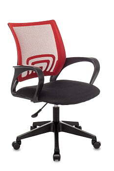 Кресло офисное TopChairs ST-Basic сетка/ткань красный