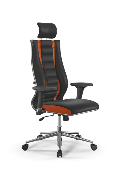 Кресло для руководителя Метта Sit 10 B2-160D - X2+Extra /Km39/Wm12/D02P/H3mL-2D(M09.B23.G18.W01) (Черный | Оранжевый)