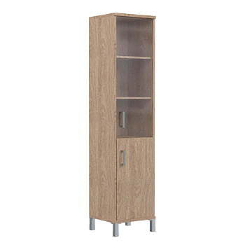Шкаф узкий, глухая дверь, левая+стекло тонированное Born B-431.5 L 475x450x2054