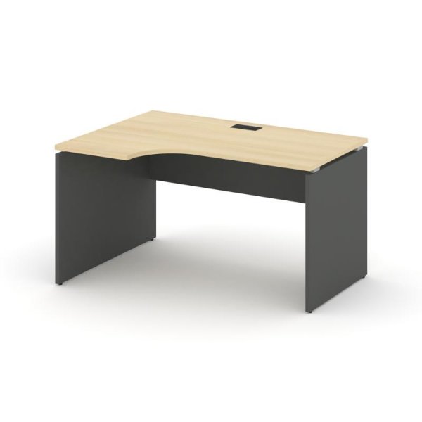 Стол рабочий эргономичный SN-D.SPA-002(L) (1580х600/980х750) (Акация Лорка/Антрацит)