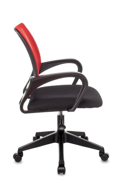 Кресло офисное TopChairs ST-Basic сетка/ткань красный (Компьютерное кресло ST-Basic красный)
