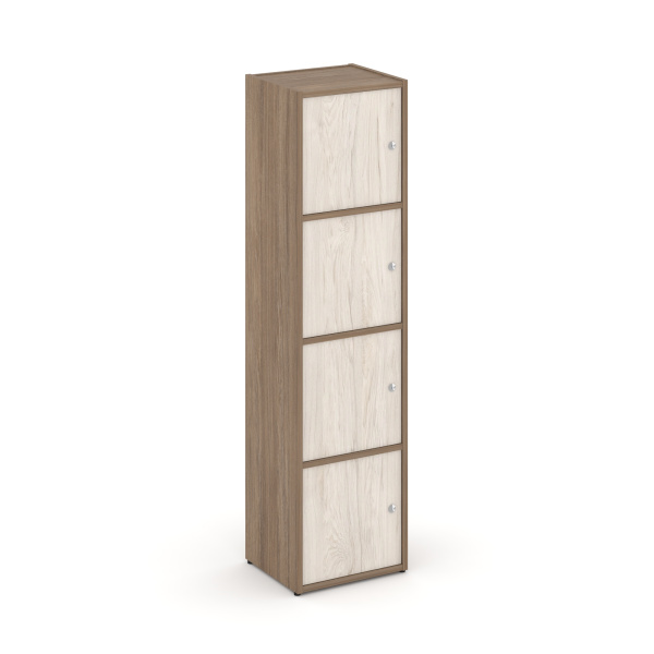 Стеллаж Locker Plus LK.K-004 408x350x1593 (Дуб Аризона | Денвер Светлый)