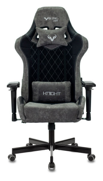 Кресло игровое Zombie VIKING 7 KNIGHT Fabric черный ткань/эко.кожа с подголов. крестов. металл