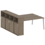 Рабочая станция с шкафом-купе на А-образном м/к Metal System Style БА.РС-СШК-4.5 Т 2210x2332x1098
