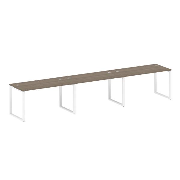 Рабочая станция Metal System Style БО.СМ-3.3 4200x720x750 (Вяз/Белый металл)