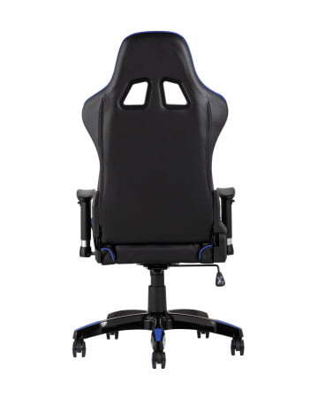 Кресло игровое TopChairs Corvette синее (Геймерское кресло Corvette черный, синий)