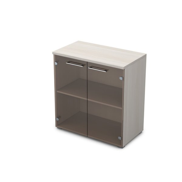 Шкаф низкий со стеклом Gloss line 9НШ.023.2 800x450x845 (Ivory)