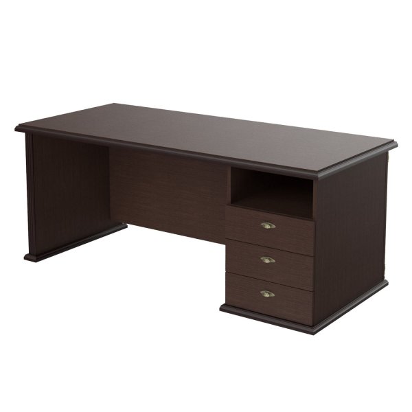 Стол руководителя однотумбовый (правый Raut RDT 188R 1800x800x750 (Венге Магия)