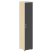 Шкаф для документов узкий со стеклом черным LT.SU-1.10 R (R) black