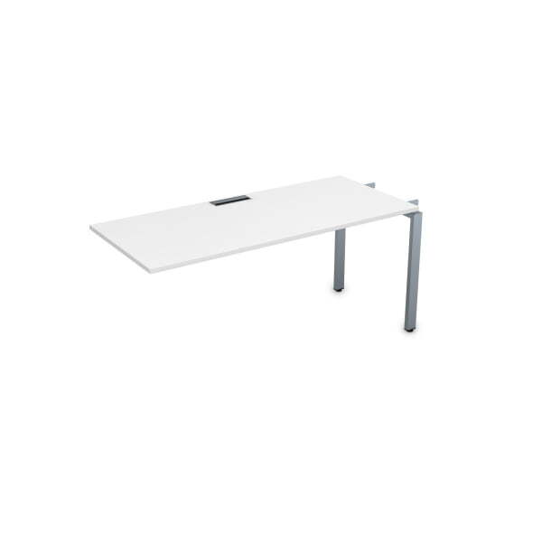 СЛС-П.989 Стол системы БЕНЧ линейный, средний (1400x800x750) (Белый премиумСерый)
