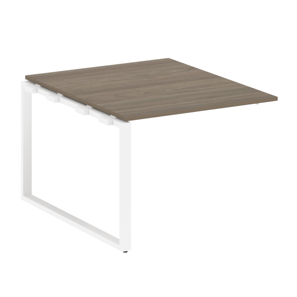Проходной наборный элемент переговорного стола Metal System Style БО.ППРГ-1 1000x1235x750 (Вяз/Белый металл)