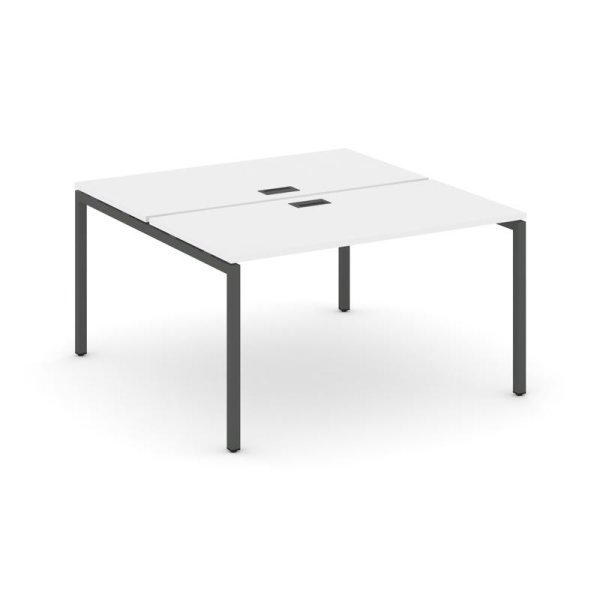 Рабочая станция 2-х сторонняя SN-4P.DRS-014 (1580х1432х750) (Белый/Металл Антрацит)