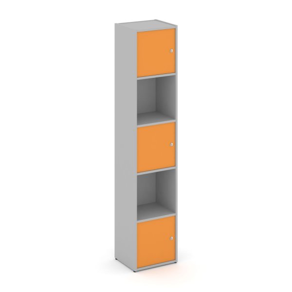 Стеллаж Locker Plus LK.K-007 408x350x1983 (Серый | Оранжевый)