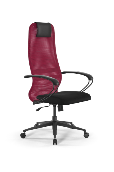 Кресло для руководителя Метта Sit 8 B1-8K - X1+UMF(X1) /Uh00/Wh00/K1bL(M09.B11.G19.W02) (Красный | Черный)