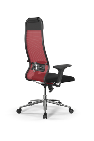 Кресло для руководителя Метта Sit 10 B1-111D - X2+UMF(X1) /Ub00/Wh00/D02P(M09.B23.G18.W01) (Красный | Черный)