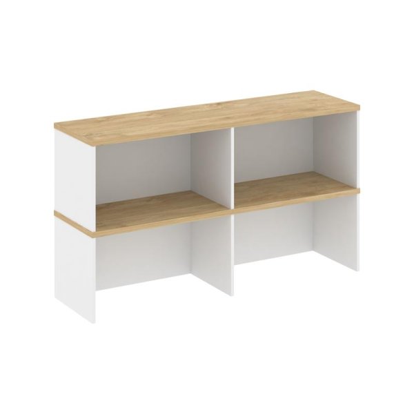 Надставка на тумбу 2 яруса SN.NT-106 (1632х400х800) (Белый/Тиквуд Светлый)